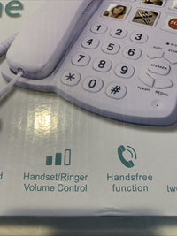 BIG BUTTON PHONE FOR SENIORS CORDED LANDLINE 9 SPEED DIAL Extra Load Ringer2