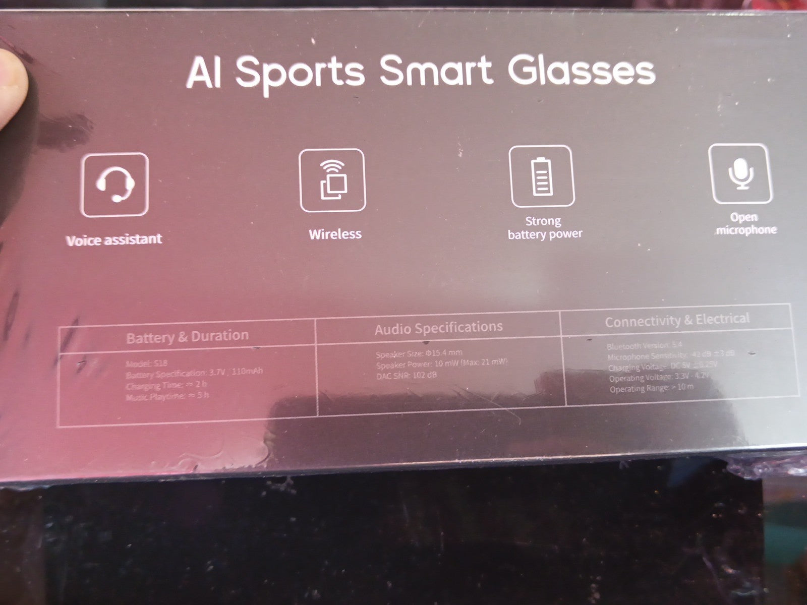 AI Sports Smart Glasses Bluetooth Call Music Sunglasses2