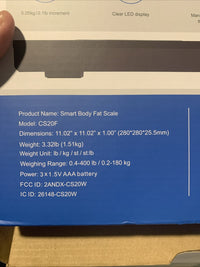 GE Cs20f Smart Body Fat Scale Up To 397 Lbs w/ Quick Start Guide New 9