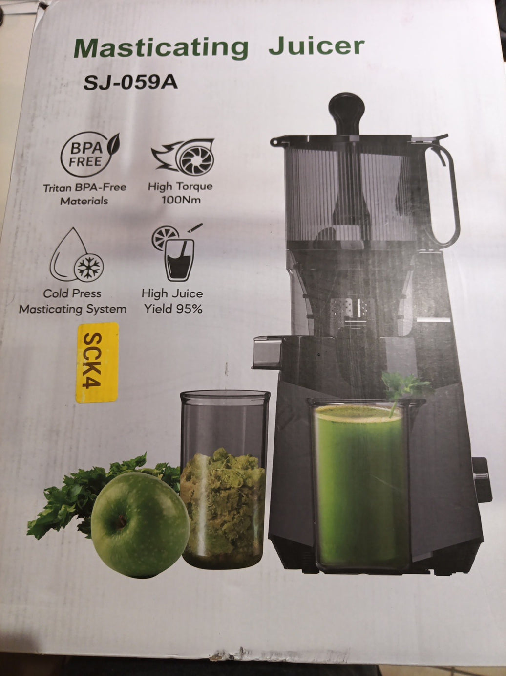 Masticating Juicer SJ-059A Grey 5.3" Wide Feed Chute Extractor Machine Whole0