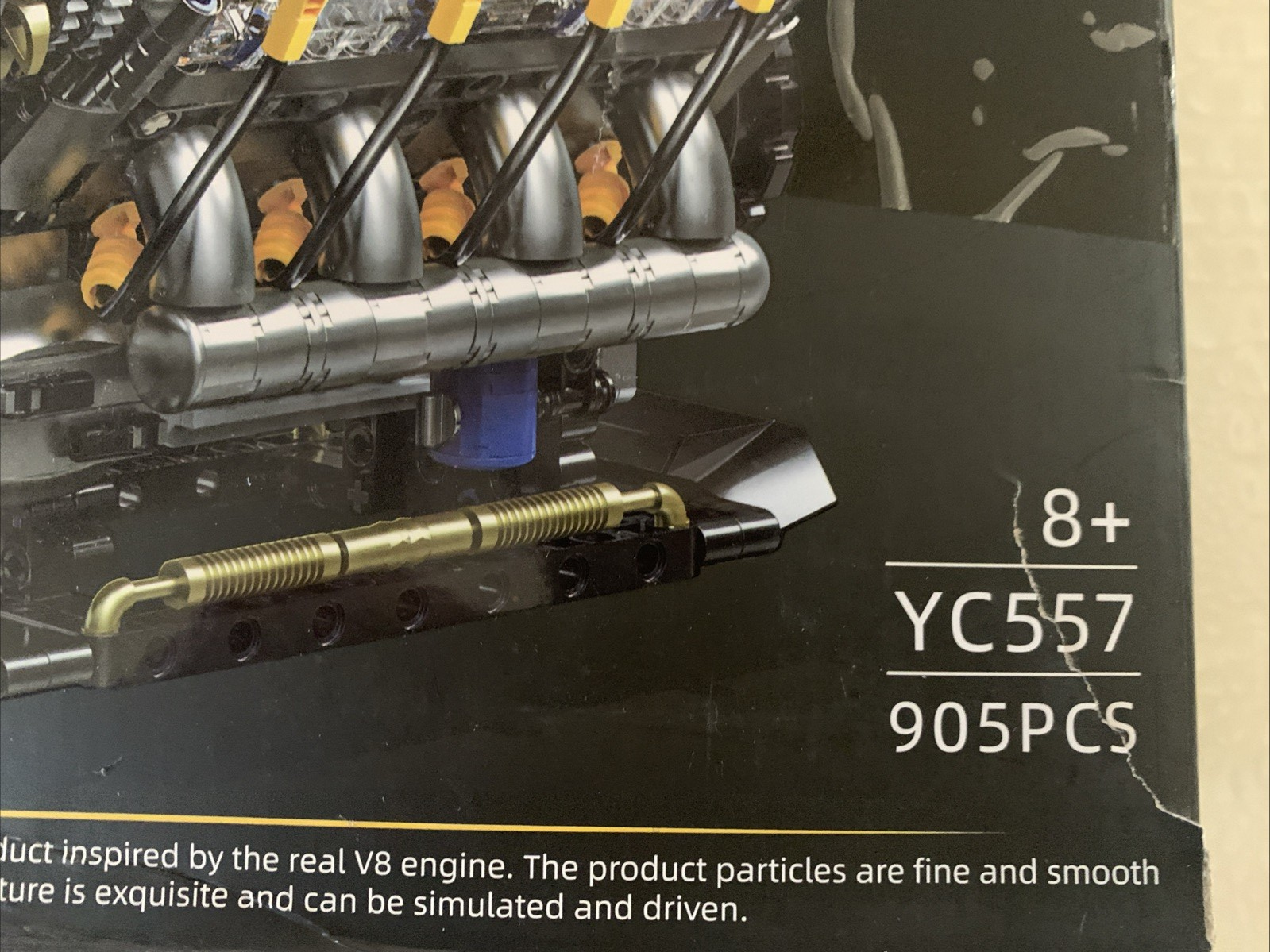 Mechanical V8 Engine Model 905 Pieces Building Blocks Yc5571