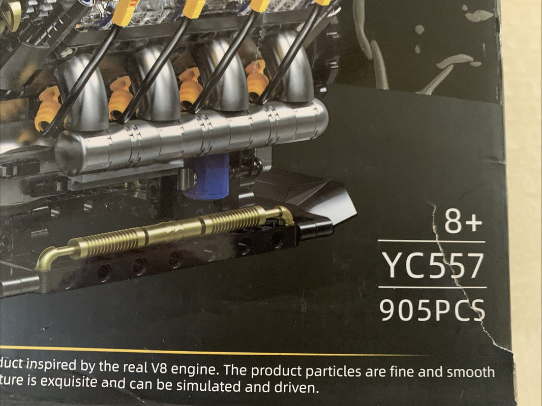 Mechanical V8 Engine Model 905 Pieces Building Blocks Yc5571