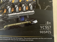 Mechanical V8 Engine Model 905 Pieces Building Blocks Yc5571
