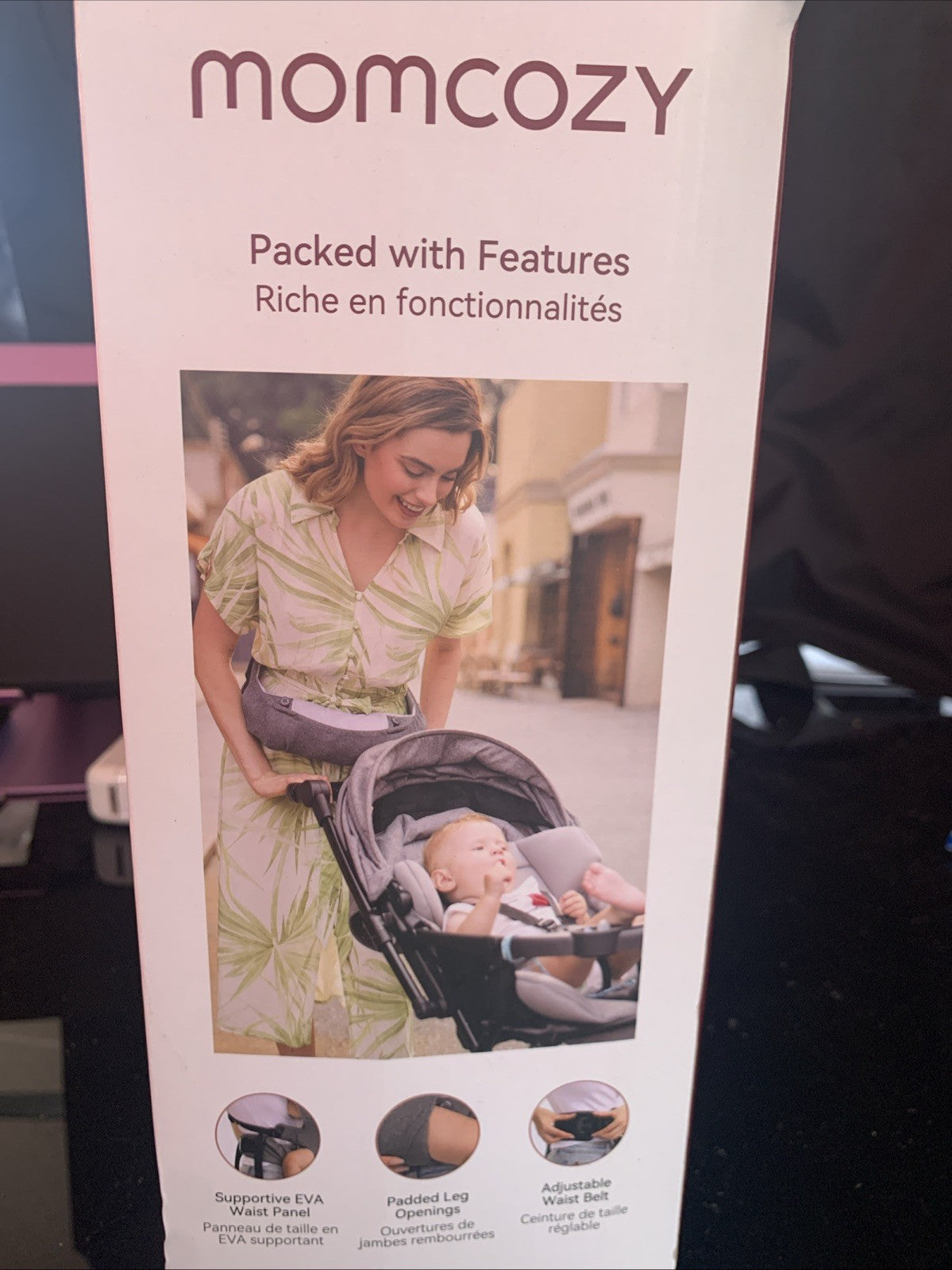 Momcozy Portable Baby Carrier Compact & Lightweight Adjustable 12-35 lbs. (Grey)1
