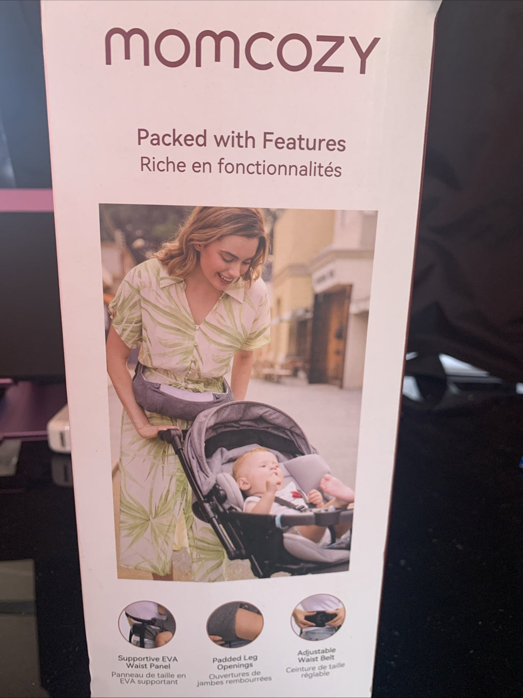 Momcozy Portable Baby Carrier Compact & Lightweight Adjustable 12-35 lbs. (Grey)1