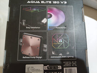 Aqua Elite 120 V3 AIO CPU Cooler, 120mm Liquid Cooling, ARGB PWM Fans, Intel ...6