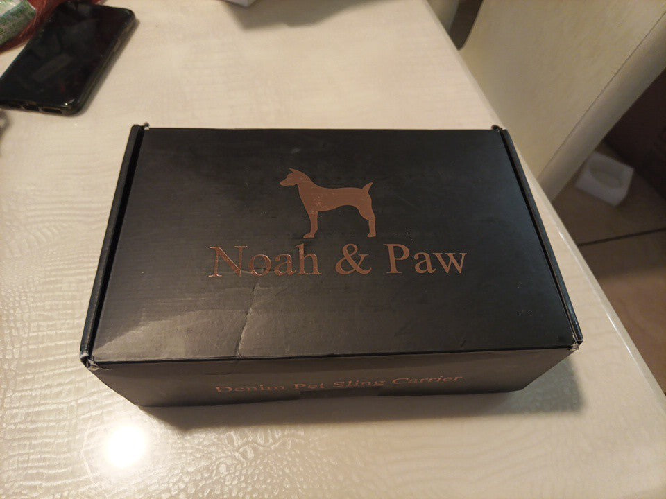 NOAH & PAW DOG SLING CARRIER FOR SMALL DOG, 5-18LB, Adjustable Padded - BLACK 1