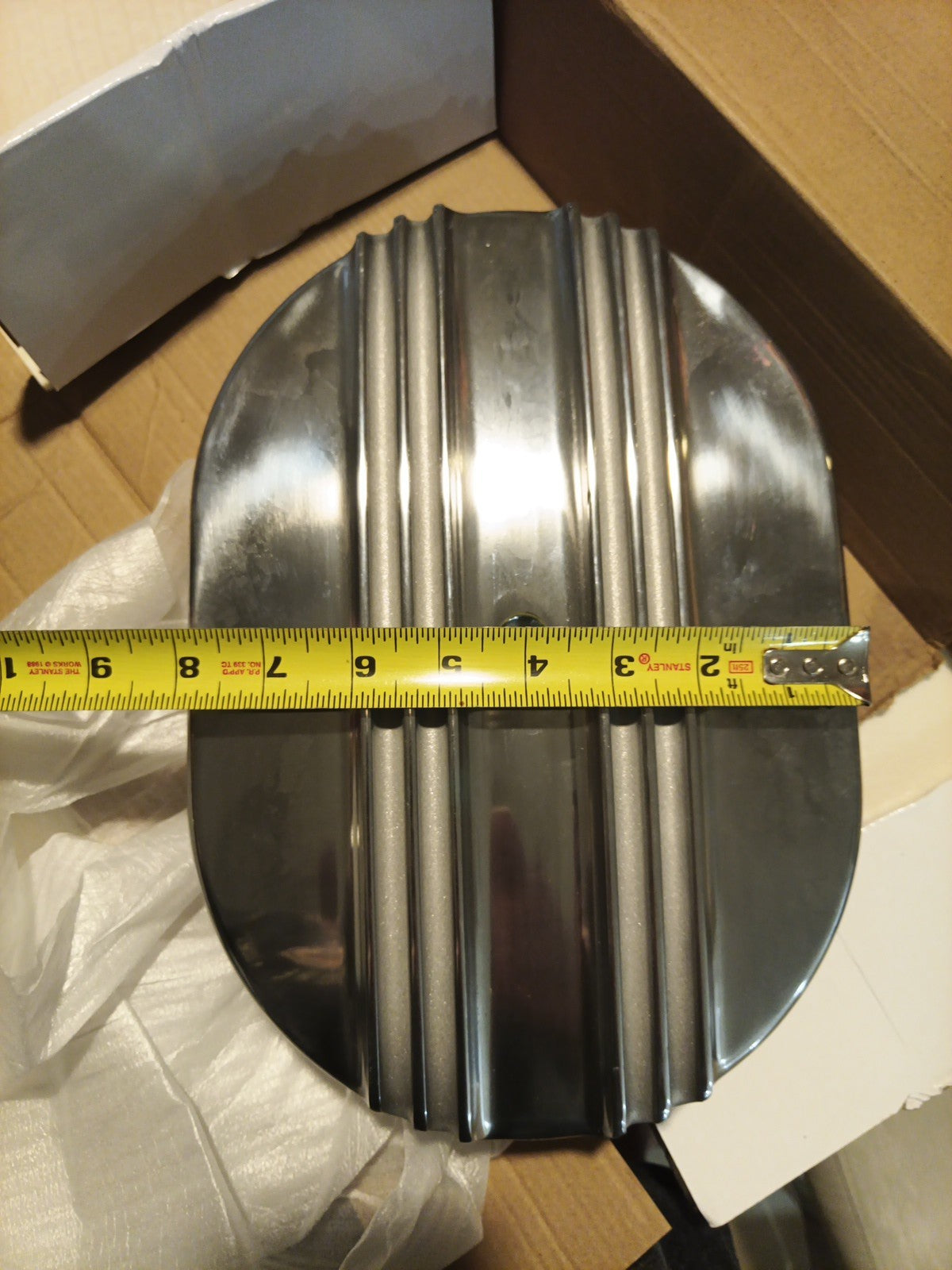 Air Cleaner 12 Inch Oval Half Finned Aluminium + Element Suit 4 Barrel Hot Rod12