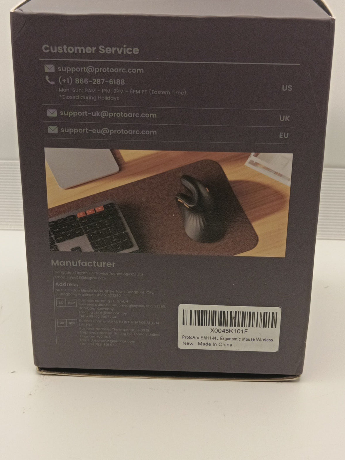 ProtoArc Ergonomic Computer Mouse, EM11 NL Bluetooth Rechargeable Wireless4