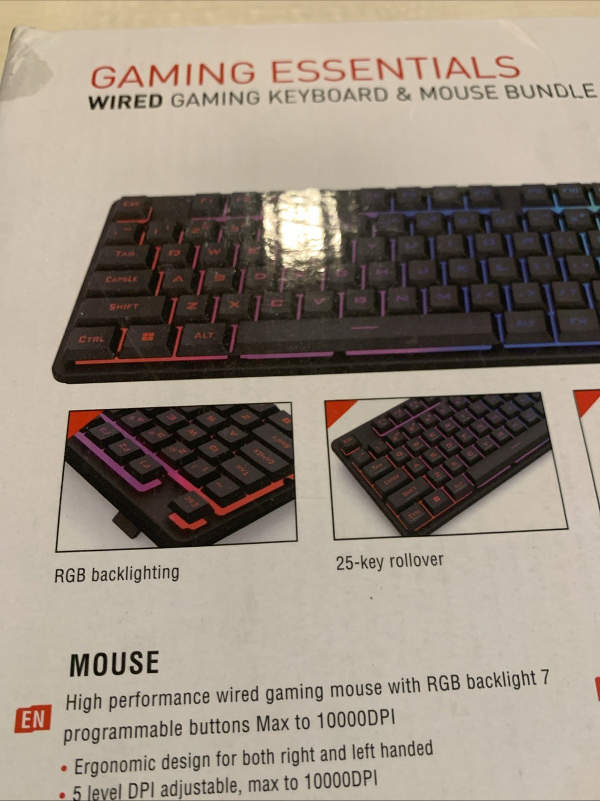 Red Dragon S107rgb Wired  Gaming Keyboard and Mouse Combo RGB Backlit LED9