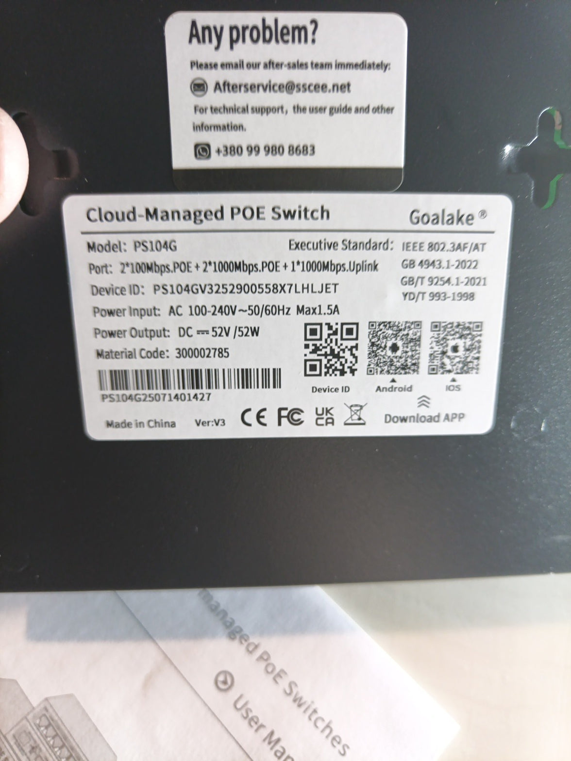 Goalake Poe Switch Poe104D2