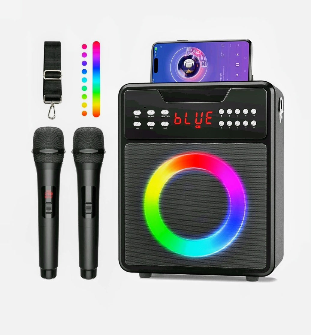 Karaoke Machine for Adults & Kids, Portable Karaoke Machine with 2 Wireless M...0