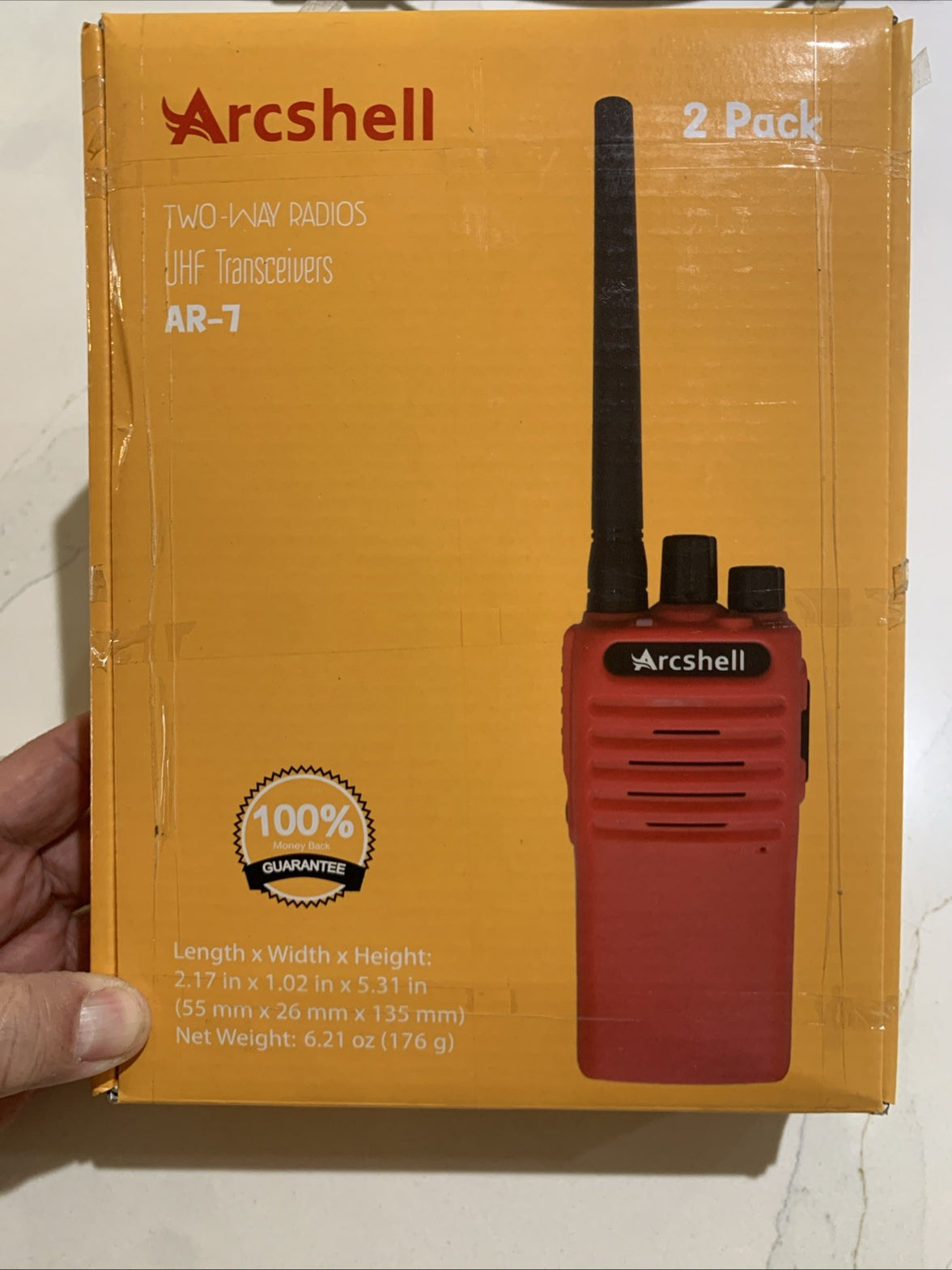 Arcshell AR-5 Black Li-ion Battery UHF Transceivers Two Way Radios 2 Pack1