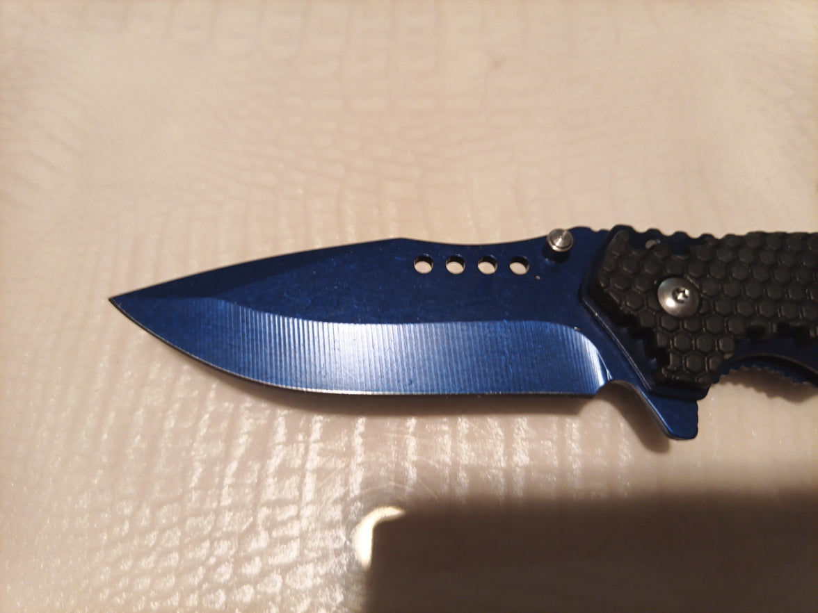 Razor - Assisted Opening Liner Lock Knife' Blue And Black1