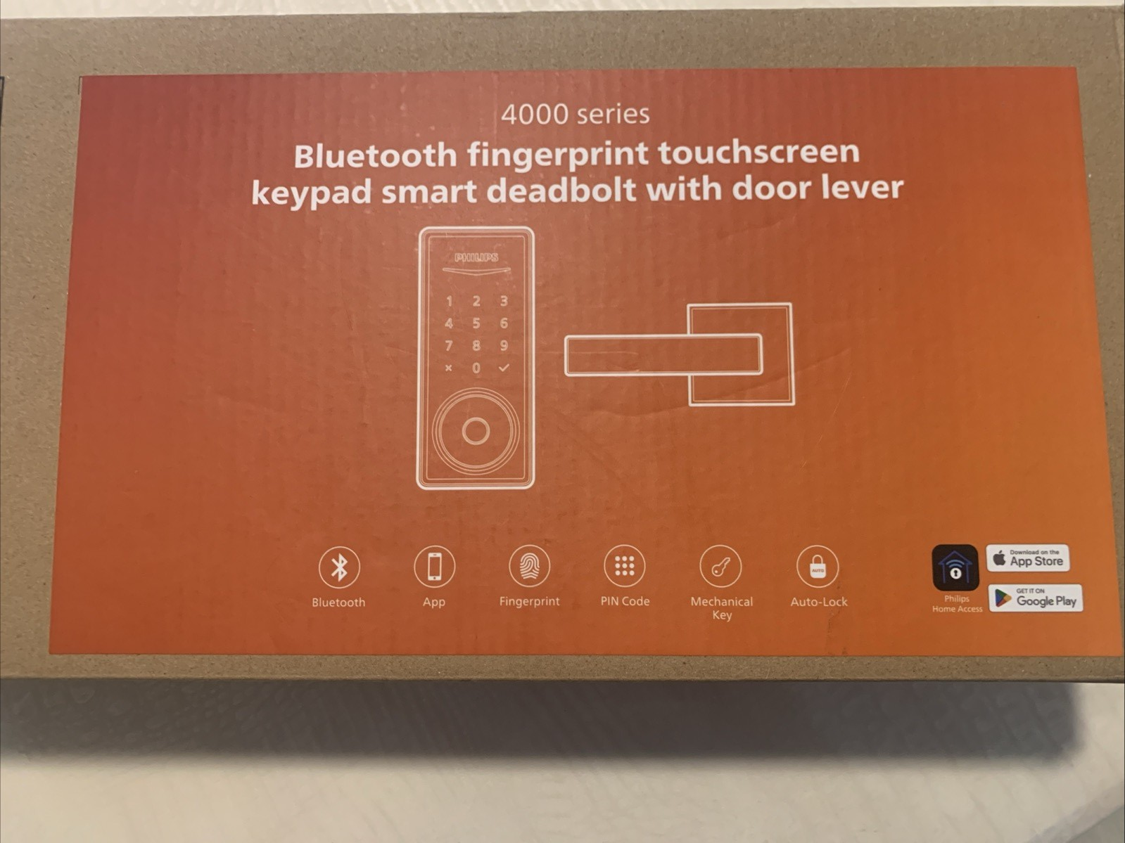 Philips WiFi Keypad Door Lock with Handle, Built-in WiFi, APP, Voice, Fingerprin3