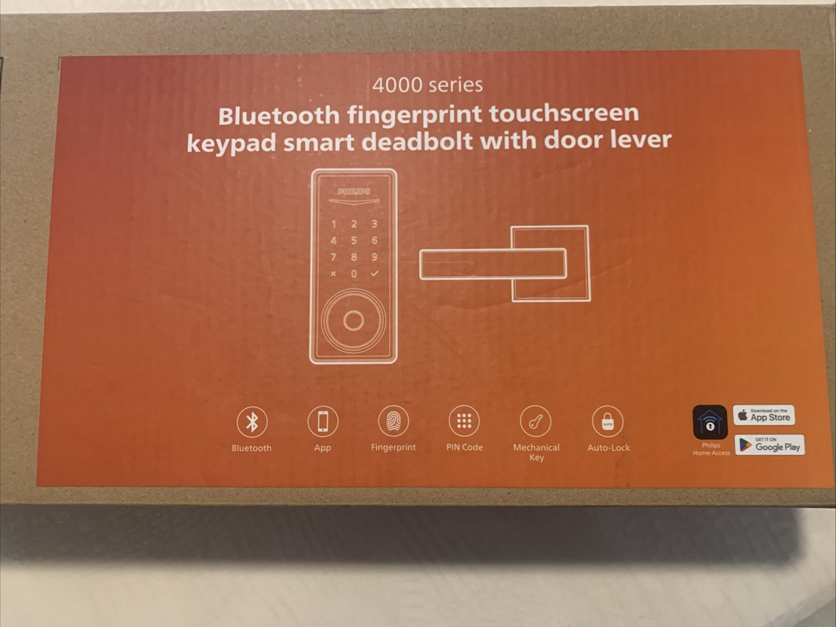 Philips WiFi Keypad Door Lock with Handle, Built-in WiFi, APP, Voice, Fingerprin3
