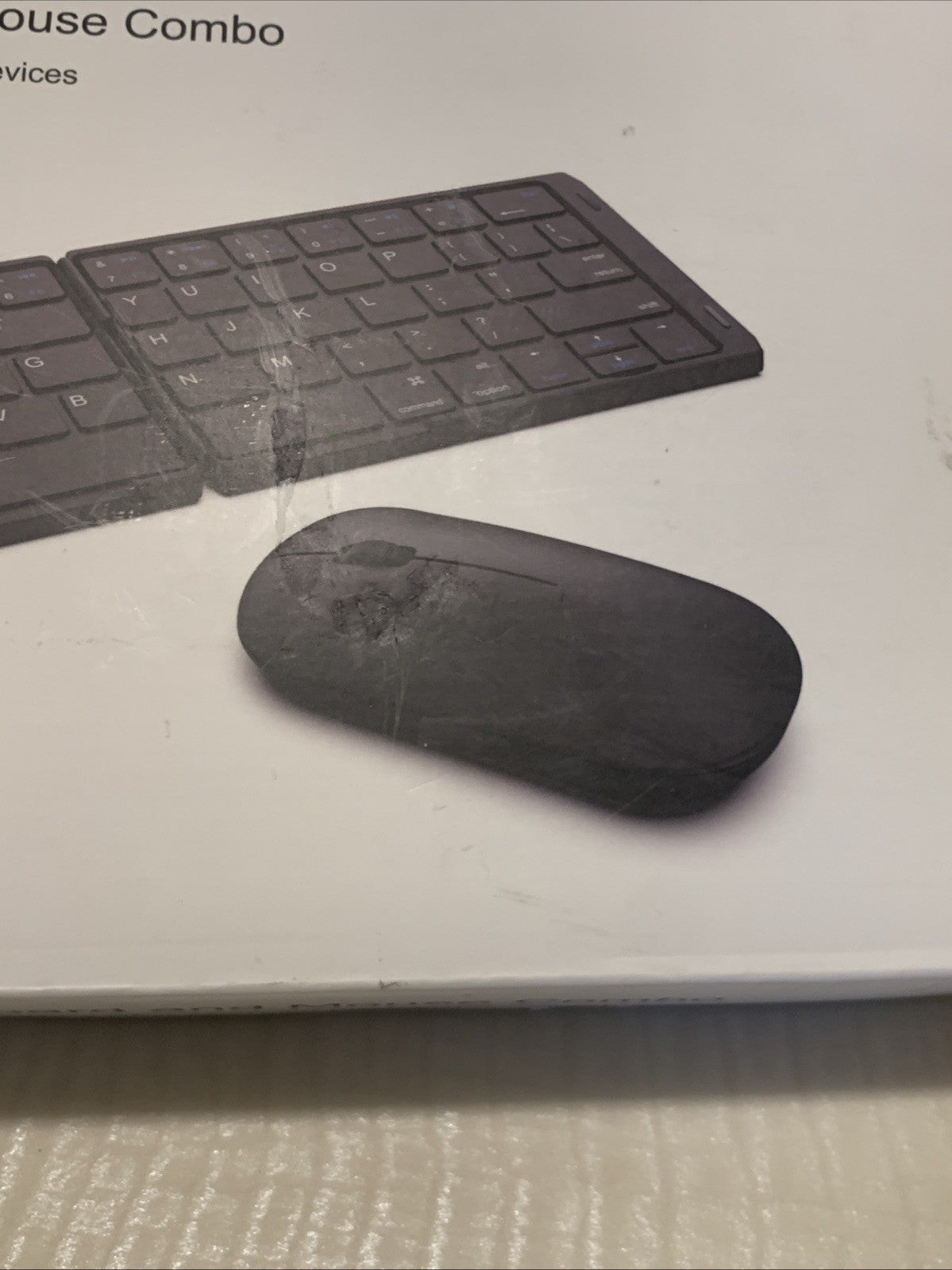 Foldable Keyboard and Mouse, EDJO Folding Wireless Keyboard Mouse Combo2