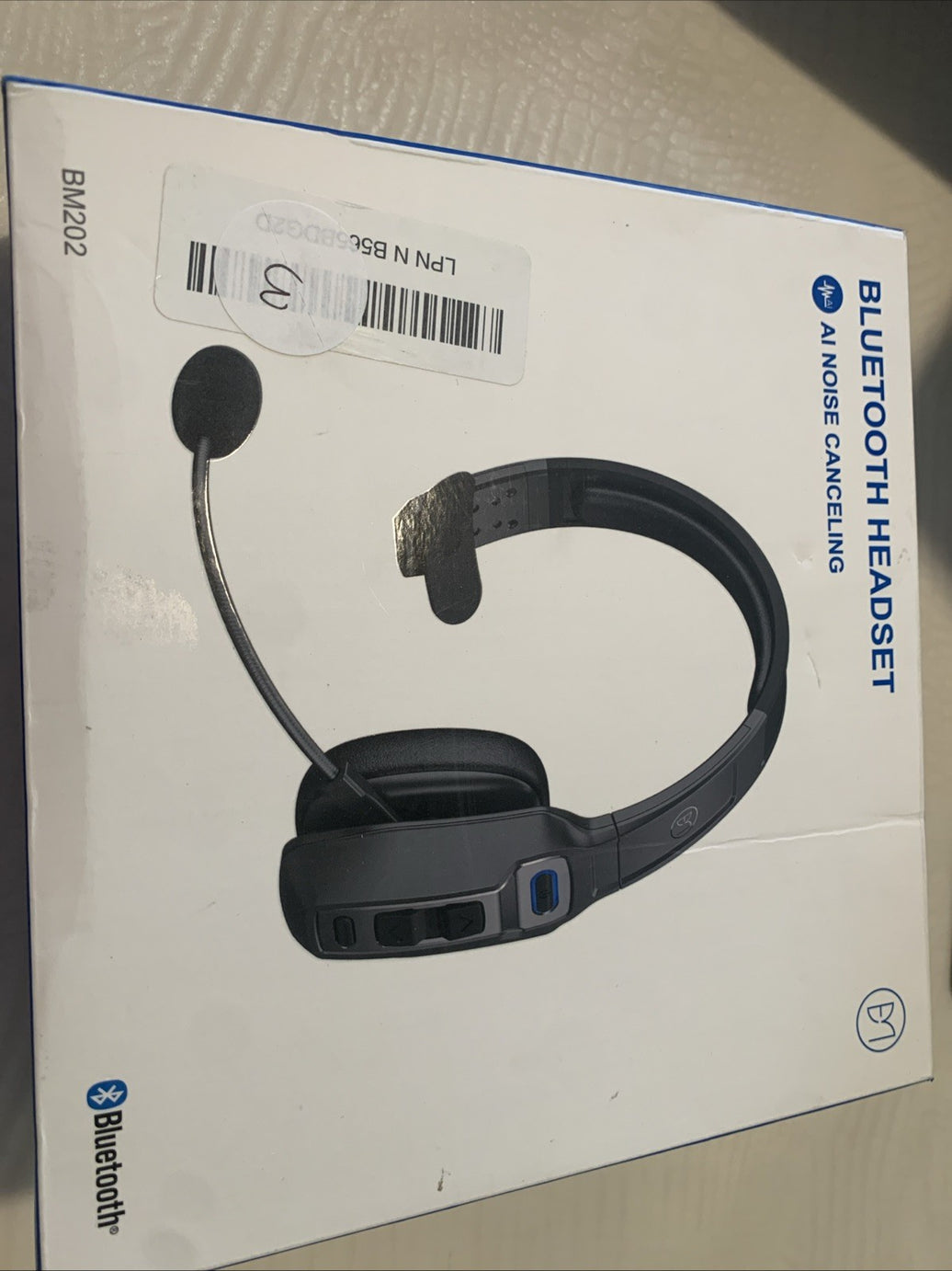 AI Trucker Headset Wireless Bluetooth 5.2 Noise Cancelling Mic For Phones PC US0