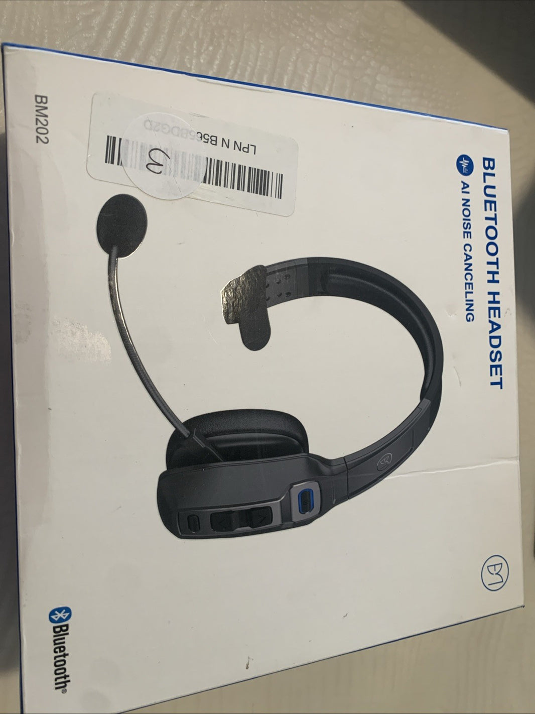 AI Trucker Headset Wireless Bluetooth 5.2 Noise Cancelling Mic For Phones PC US0