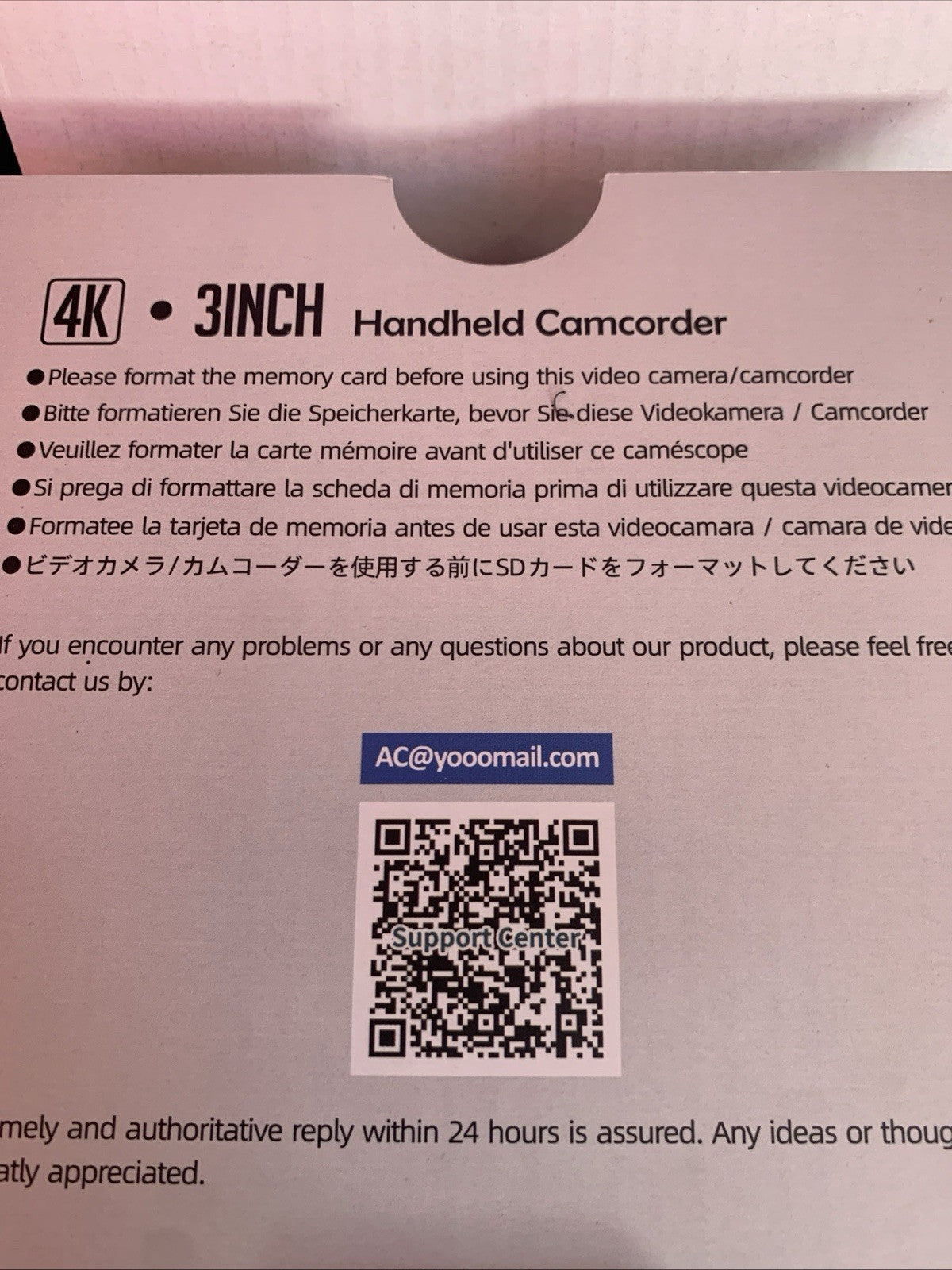 AC13 4K Ultra HD Handheld Camcorder Black ,  Two Batteries, Tested5