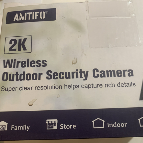 Amtifo Security Camera Wi-Fi & Sola Powered 360 Pts, 2K Image, Person Detection1