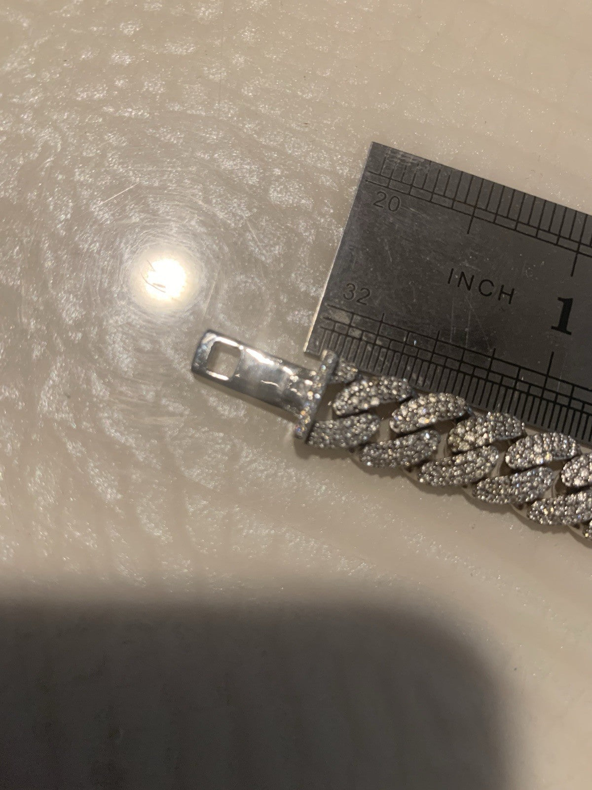 Moissanite Cuban Bracelet,  Iced Out 8.5”, 10mm, Sterling Silver 925, 1.5 Oz4