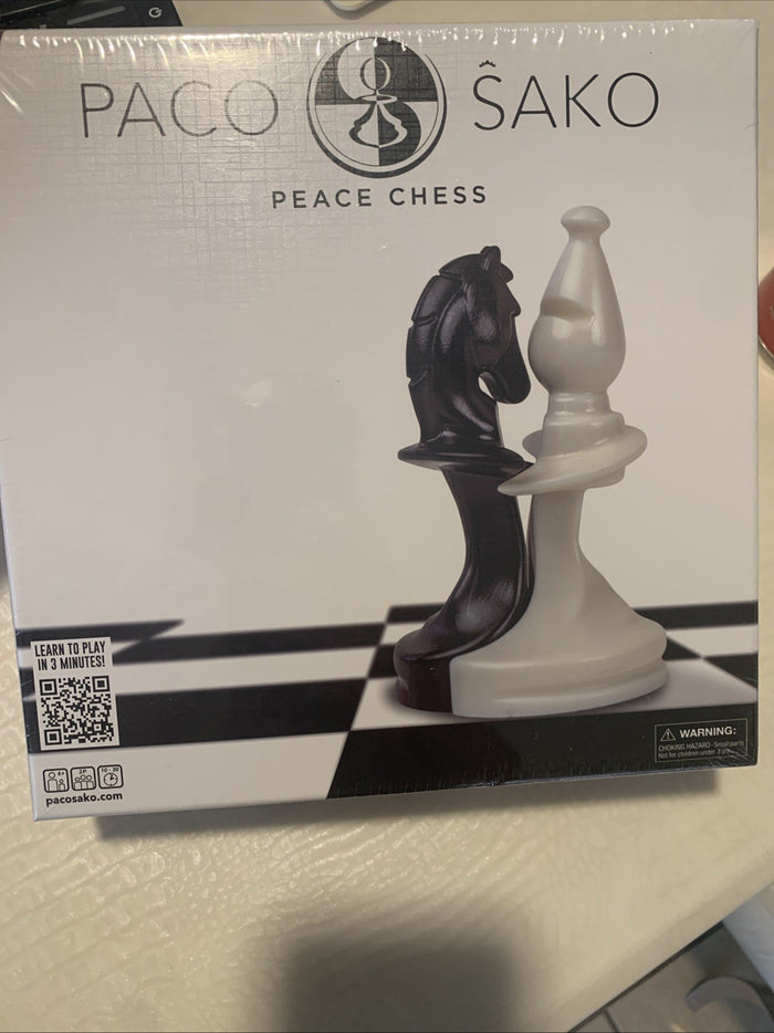 Nutt Heads Paco Sako Peace Chess Set Strategy Board Game Black & White NEW0