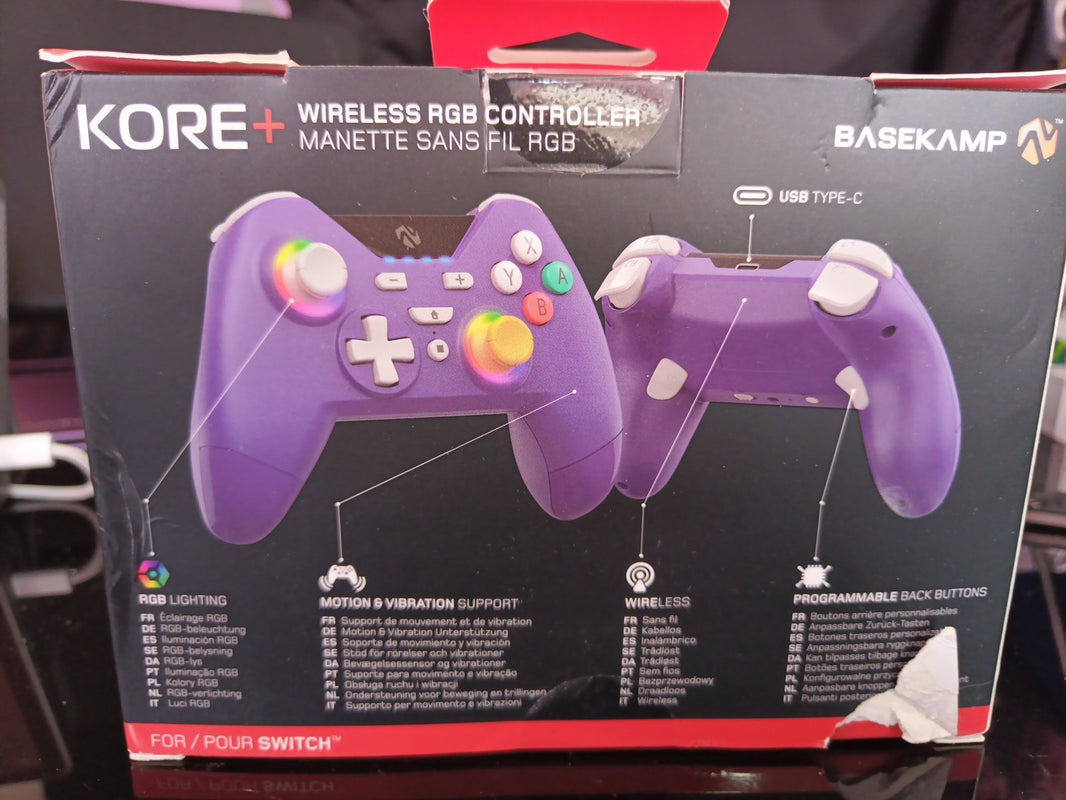 *BASEKAMP Kore+ Wireless RGB Controller compatible with Nintendo Switch 1
