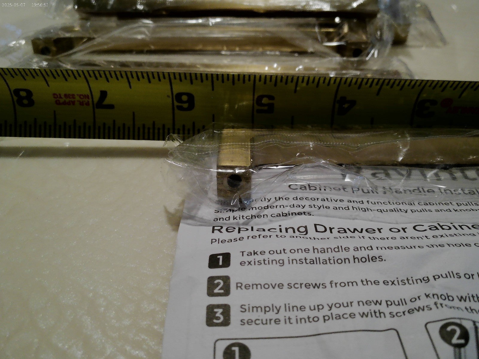 Ravinte 10 Pack Solid 5 Inch Center to Center Slim Square Bar Drawer Handles New4