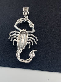 SCORPION CHARM | 3 CTW VVS D MOISSANITE Solid Sterling Silver 925. Weight .36 Oz9