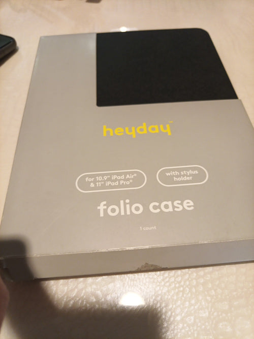 Apple iPad Air 10.9 inch and iPad Pro 11 inch Folio Case - heyday Black