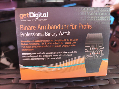 Getdigital Binary Wrist Watch for Professionals with LED Lights Gift for Geeks