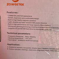 Zoweetek ZW-Z258 Portable Mini Voice Amplifier with Wired Microphone 10W4