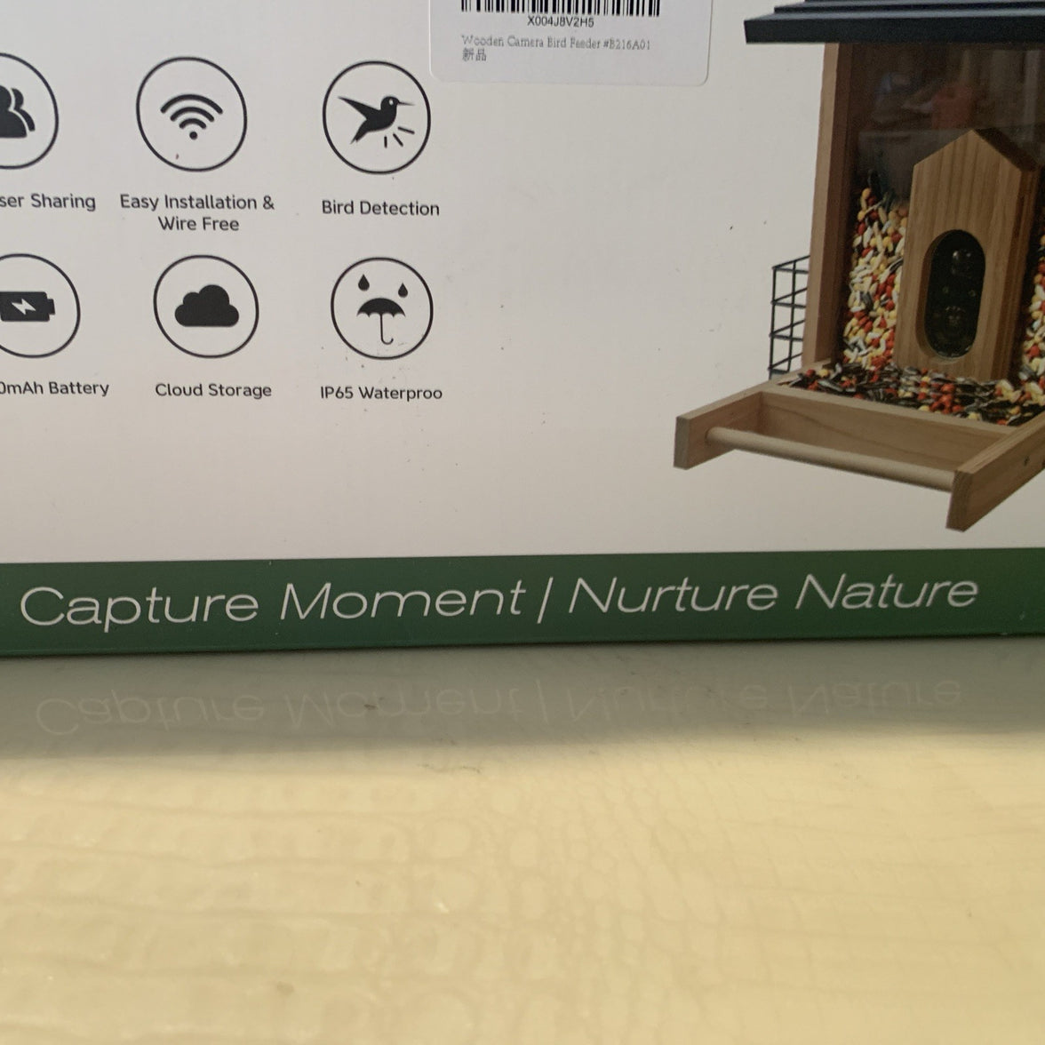 Solution4Patio Smart Bird Feeder AI Bird Identification. Ip65, Solar,  HD3