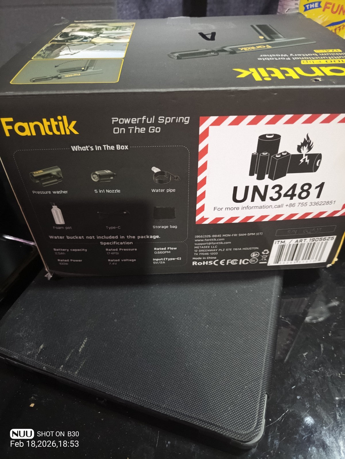 Fanttik K100 Flip Cordless Portable Sprayer Foldable 5-in-1 Nozzle 174 PSI - NEW11