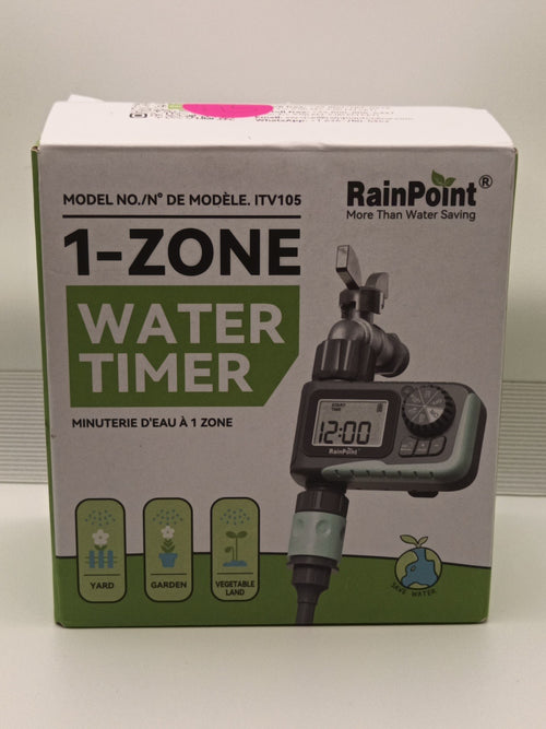 Rainpoint 1-Zone Water Timer Model ITV105 Water Saving Outdoor 3/4