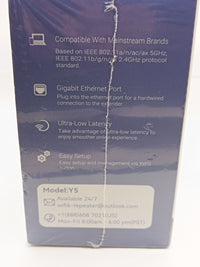Wifi 6 Extender High Power Range Extender Model Y5 Boosts 5G Black5