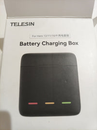 Telesin 3 Slot Per GoPro for Hero 9/10/11/12 Battery Charging Box W/2 Batteries 1