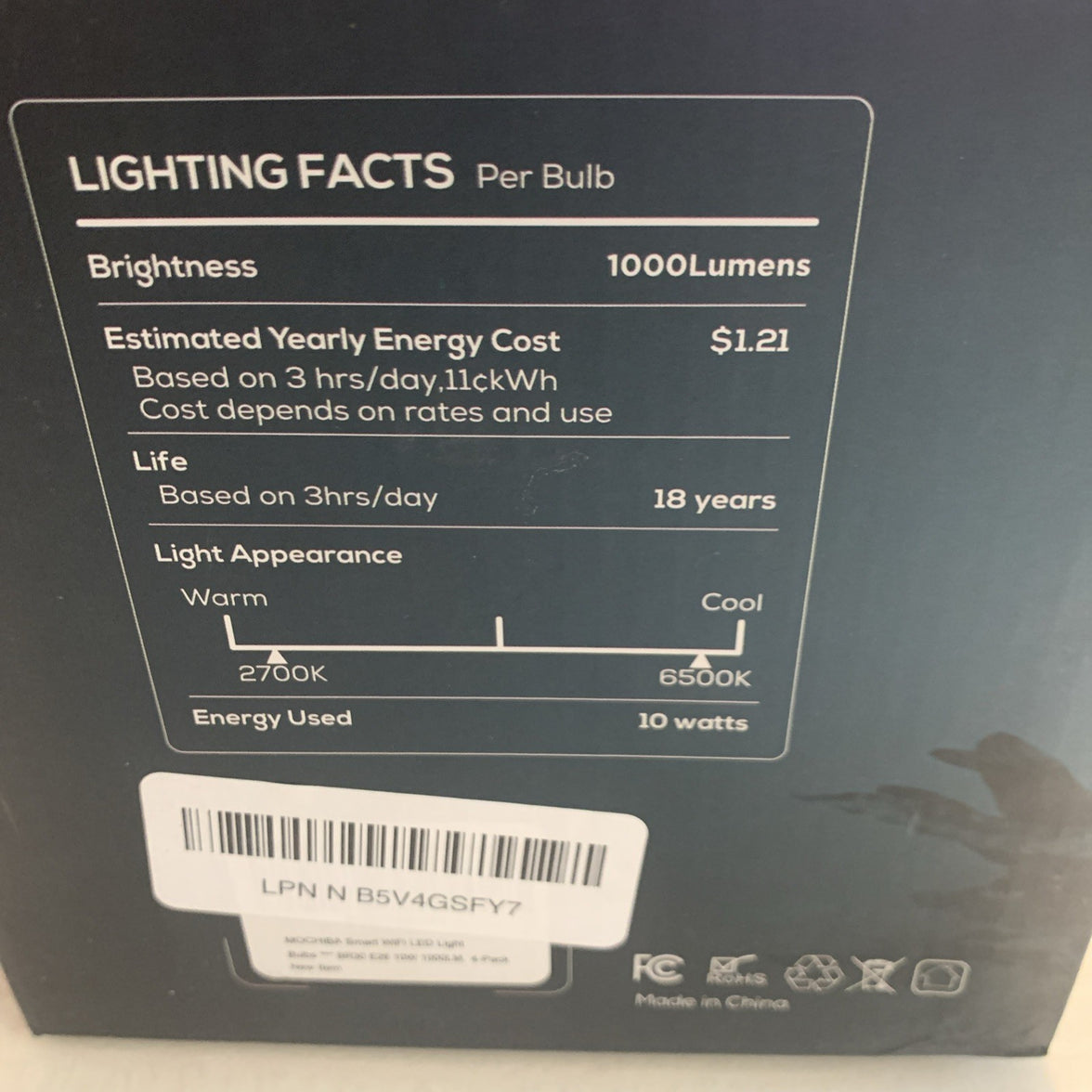 Mochiba Smart Light Bulbs 4-Pack LED br4prgbcw2