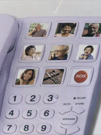 BIG BUTTON PHONE FOR SENIORS CORDED LANDLINE 9 SPEED DIAL Extra Load Ringer4