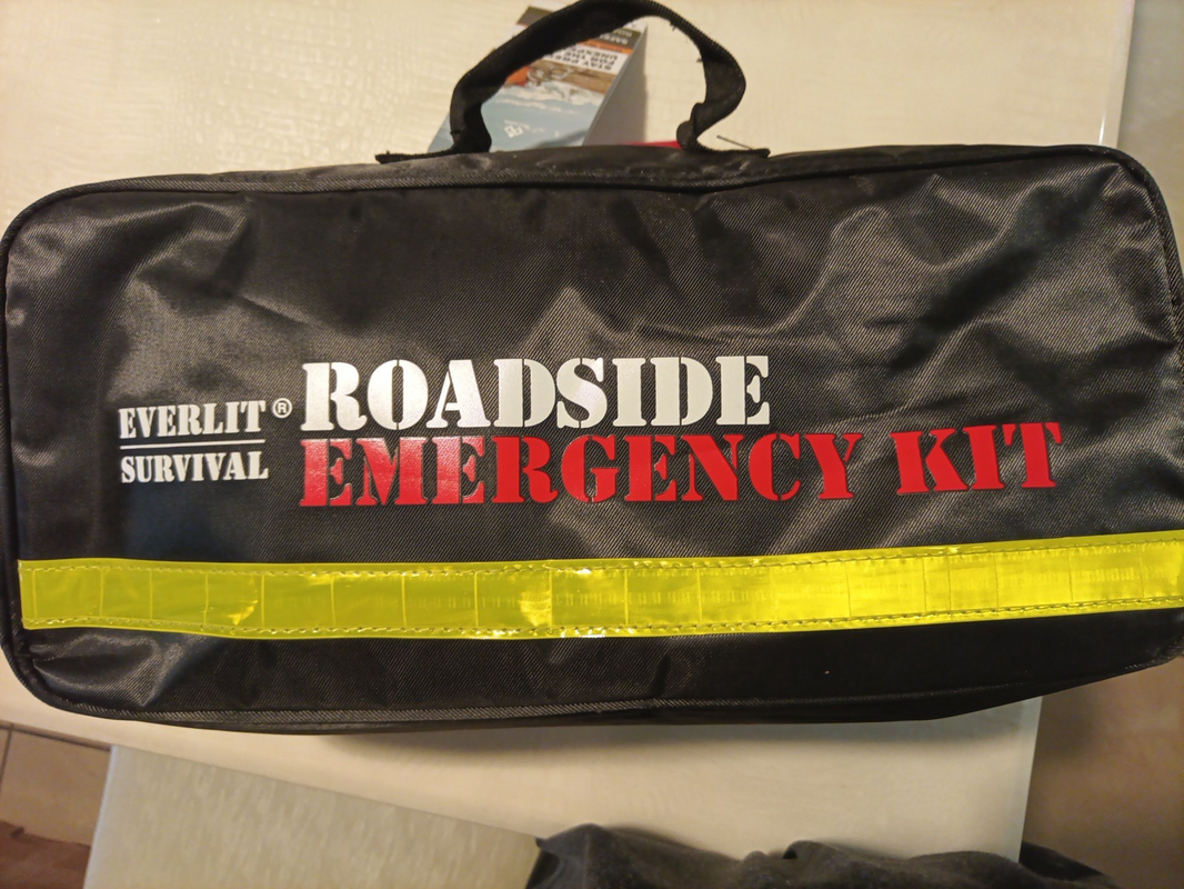 Everlit Survival Car Emergency Kit, Roadside Safety Tool Kit, Tire Inflator0