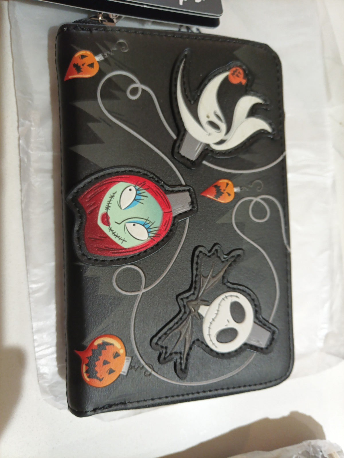 Loungefly Disney Nightmare Before Christmas Tree Lights GITD Zip Around Wallet0