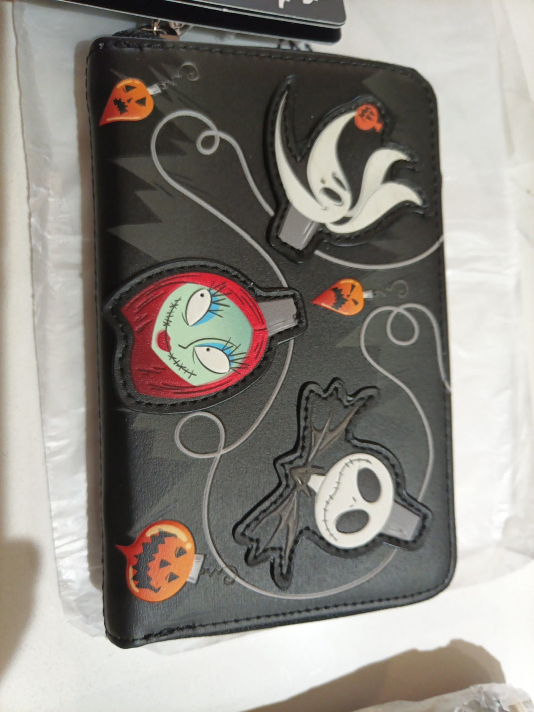 Loungefly Disney Nightmare Before Christmas Tree Lights GITD Zip Around Wallet0