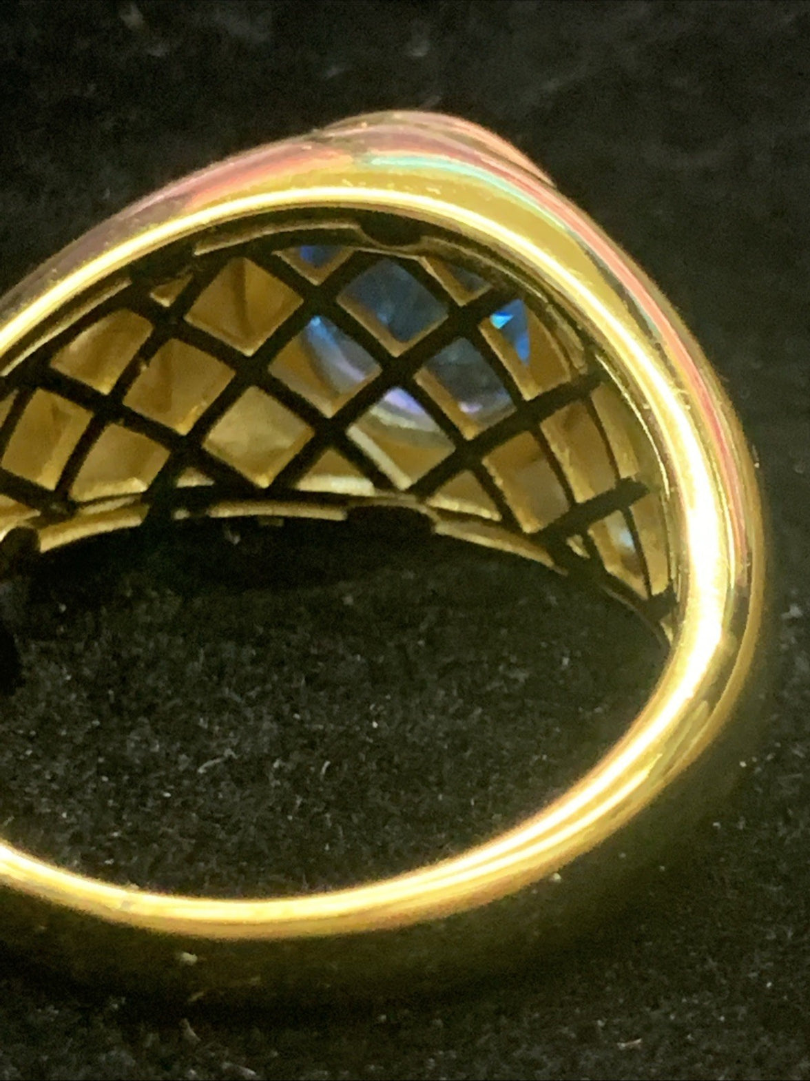 Men’s Ring Size 11, London Blue Topaz, 925 Sterling Silver, Layered In 14k Gold6