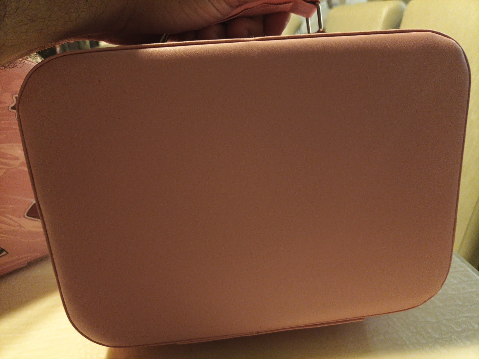 Great Quility Labubu Makeup Case W/Mirror Pink3