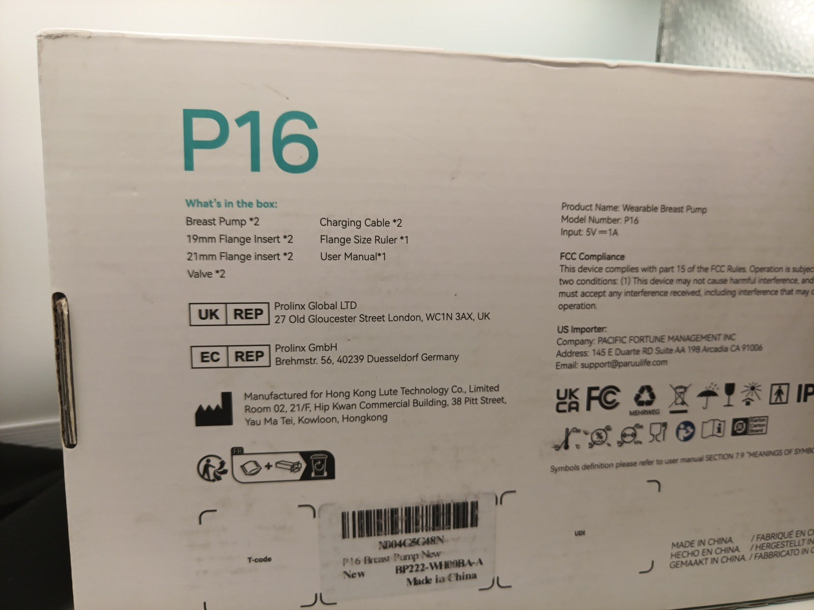 Paruu P16 Wearable Breast Pumps Pair2