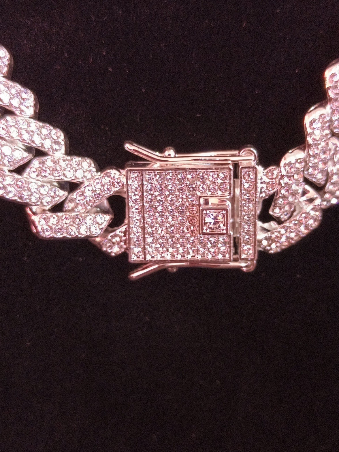 14 MM Miami Cuban Chain, Necklace 22" CZ AAA Quility Diamond, Silver Color1