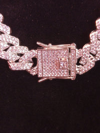 14 MM Miami Cuban Chain, Necklace 22" CZ AAA Quility Diamond, Silver Color1