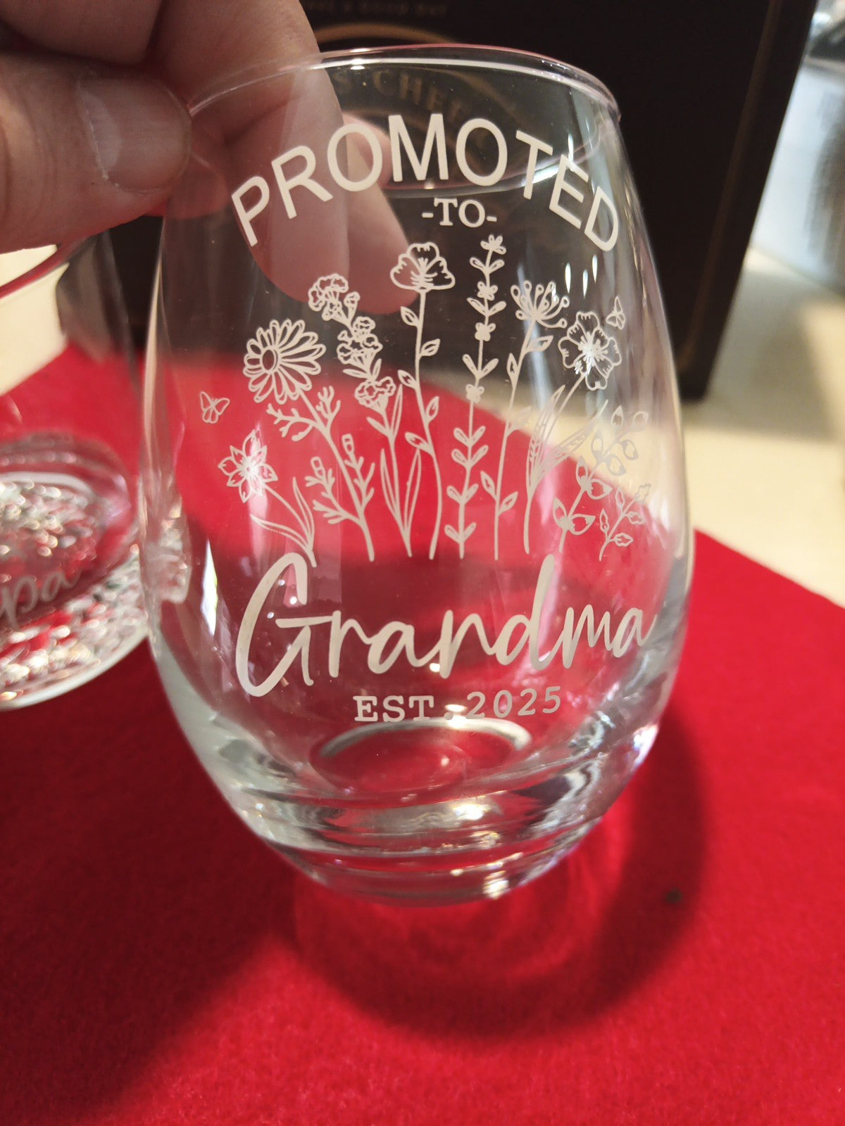 Stemless Wineans And Whisky Glass – Grandparents Celebration Gift – New With Bag1