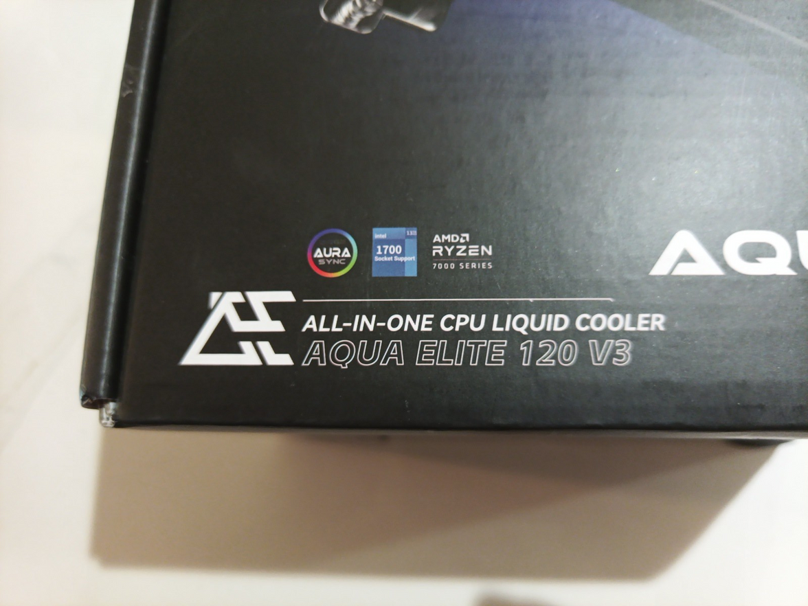 Aqua Elite 120 V3 AIO CPU Cooler, 120mm Liquid Cooling, ARGB PWM Fans, Intel ...3